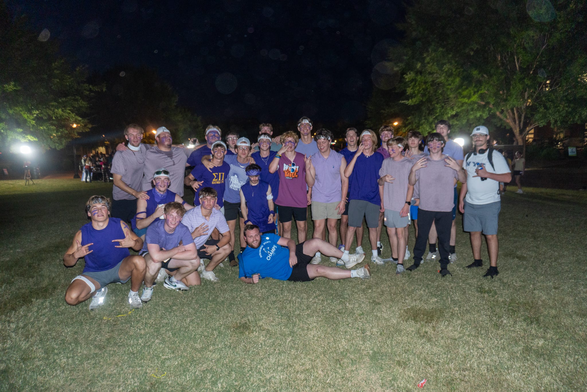 Theta-Omega members showing MTSU spirit